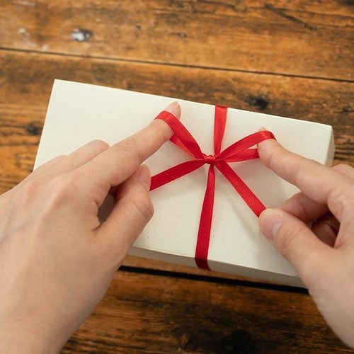 サテンリボンRED6mm 1巻×10