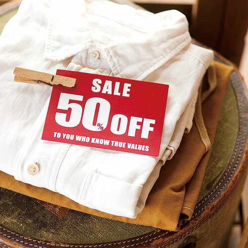 シンプルセールショーカード−50%OFF30枚×5