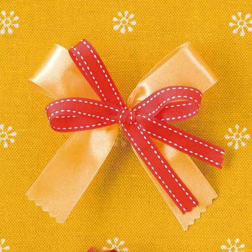 ステッチカラーナイロングログランリボン赤−1×5