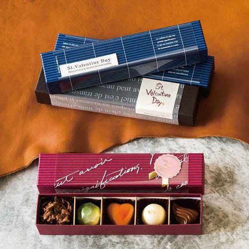 ピンクストライプショコラBOX−5 10個