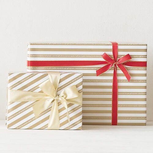 ゴールドストライプ包装紙−1 50枚