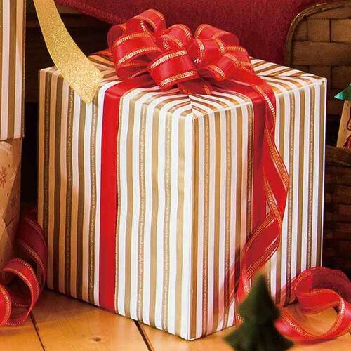 ゴールドストライプ包装紙−1 50枚