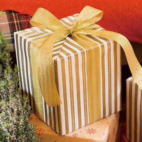 ゴールドストライプ包装紙−1 50枚