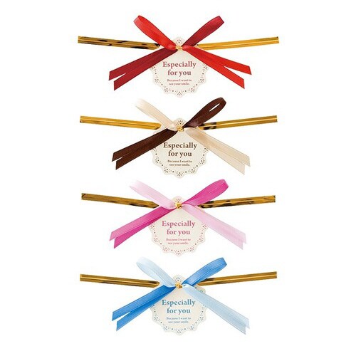 ダブルリボンワイヤータイ−1/レッド 10個×5