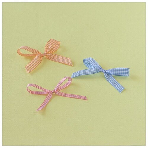 チェックリボンギンガムライトブルー−2 1巻×2