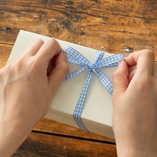 チェックリボンギンガムライトブルー−3 1巻×3