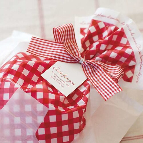 チェックリボン付ワイヤータイ 10個×5