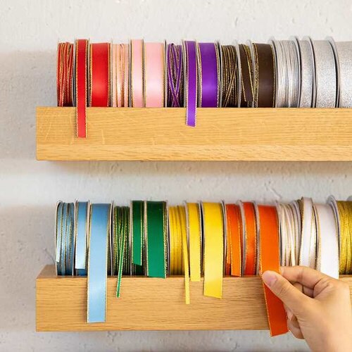 トゥインクルサテンリボンレッド19mm 1巻×5