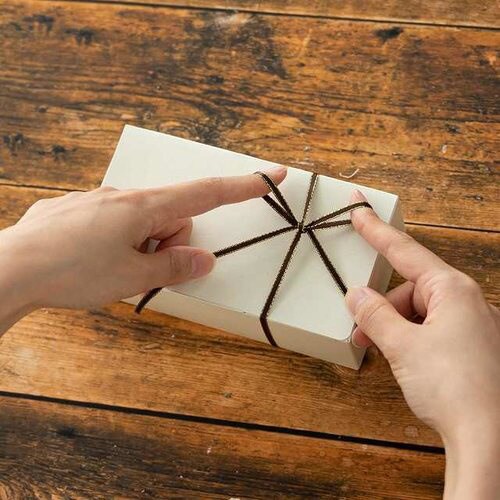 トゥインクルサテンリボンブラウン3mm 1巻×5