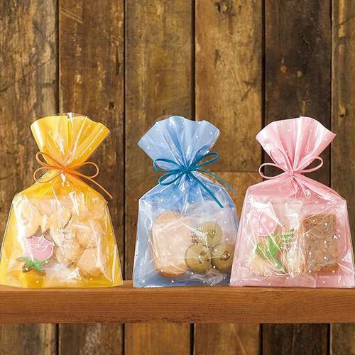 ドットOPPギフトバッグ−オレンジ 50枚×5