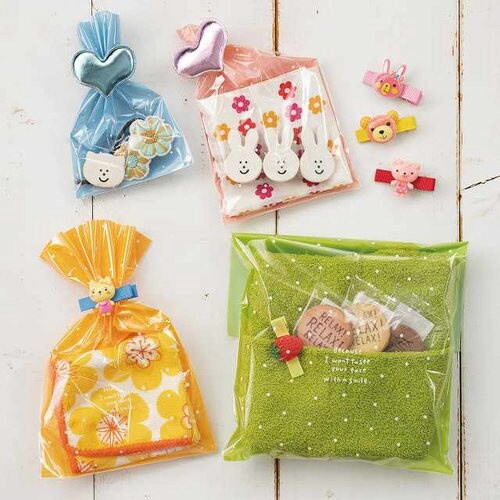 ドットOPPギフトバッグ−ピンク 50枚×5