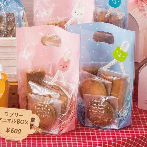 ドットPPスタンドバッグ/ブルー−2 50枚×3