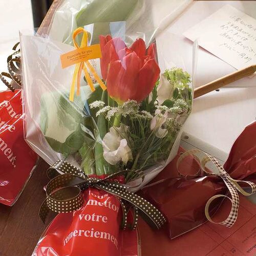 ドットプリントカーリングリボンブラウン−31巻×5