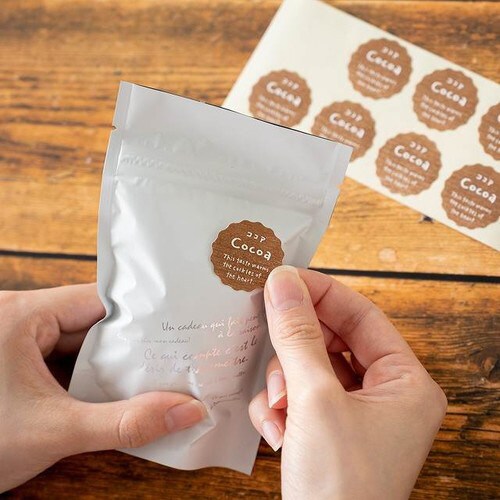 ナチュラルテイスティシール/ココア 200枚×5