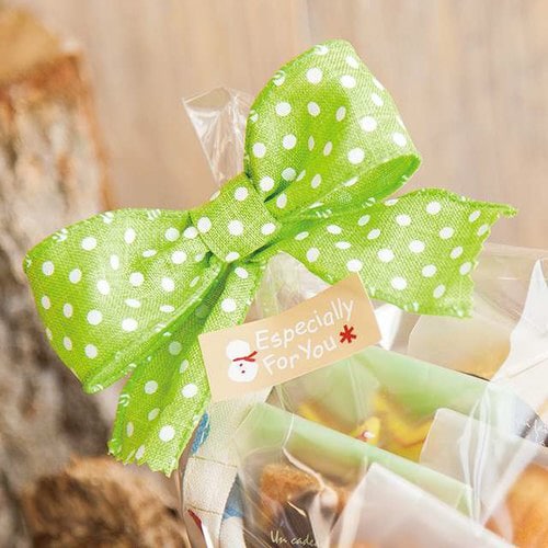 ナチュラルドットワイヤーリボングリーン−31巻×3