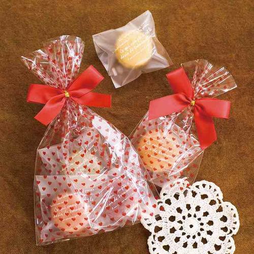 ハートレッドOPPギフトバッグ−4 50枚×5