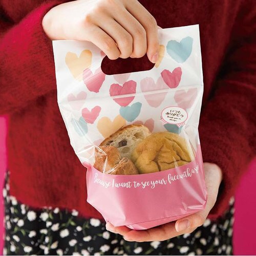 パステルハートジップ付バッグ−XS 30枚×2