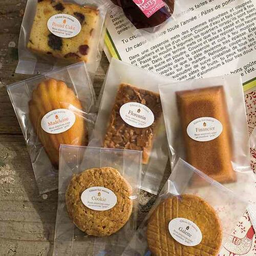 ハンドメイドケーキシール/マドレーヌ 200枚×5