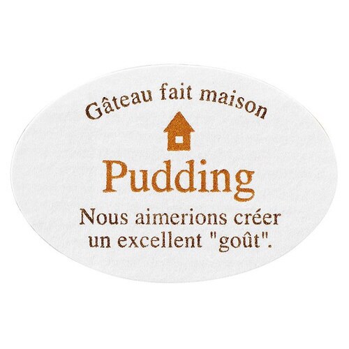 ハンドメイドケーキシール/プディング 200枚×5
