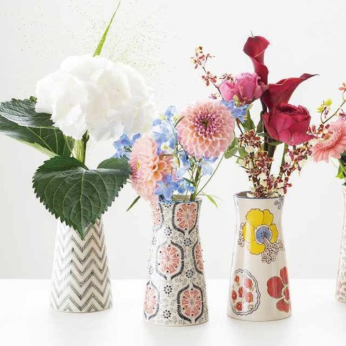 ハンドメイドプリントフラワーベース−10 2個