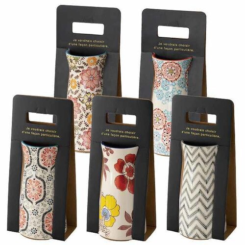 ハンドメイドプリントフラワーベース−10 2個