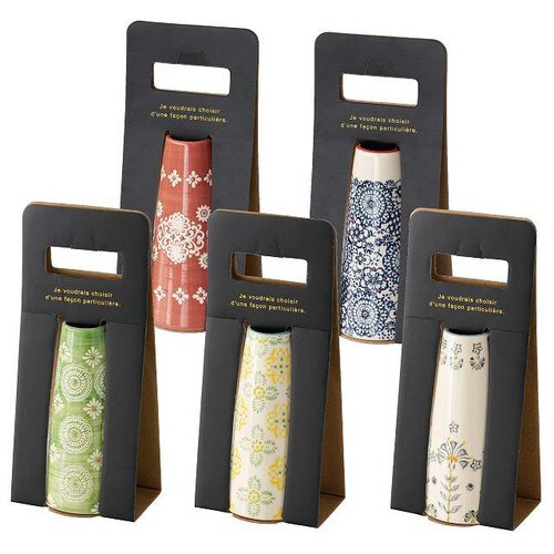 ハンドメイドプリントフラワーベース−5 2個×2