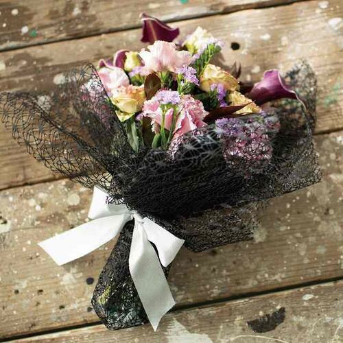 ファブリックレースロール−2/ブラック 1巻×2