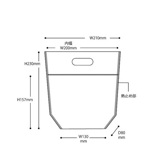 フォトプリントジップ付バッグ/竹カゴSS 30×2