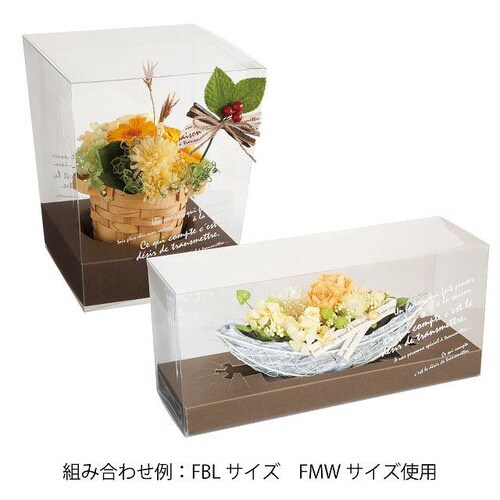 フラワークリアBOXスタンド−ブラウンS10枚×5