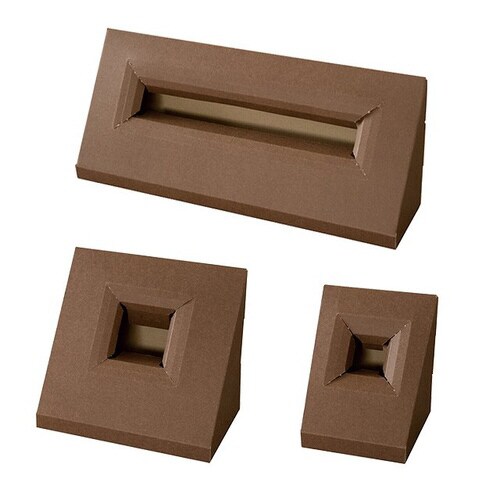 フラワークリアBOX斜めスタンド−ブラウンM×2