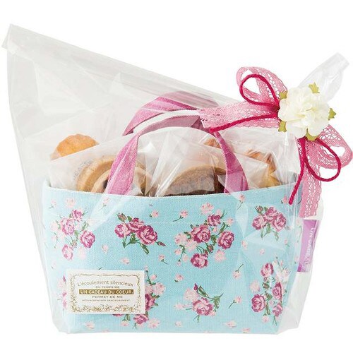 フラワークロストートバッグ/ローズ−XS 6枚