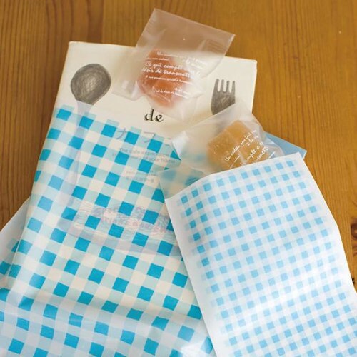 ブルーチェックギフトバッグ−3 100枚×2