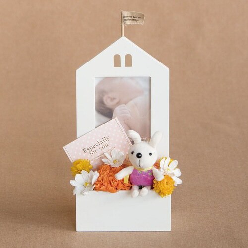 マルチウッドフレームお家型−3/ホワイト 2個