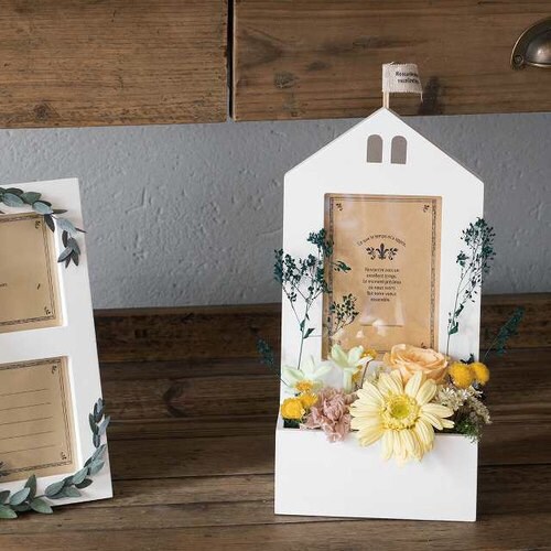 マルチウッドフレームお家型−3/ホワイト 2個