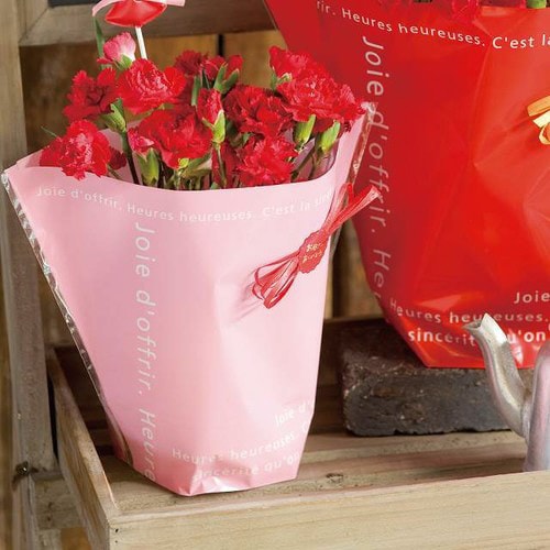 ミルキーポップOPPポットカバー/ピンク−4×2