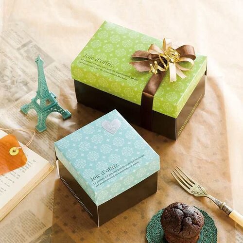 ヨーロピアンギフトBOXワイド型/緑−S 20枚