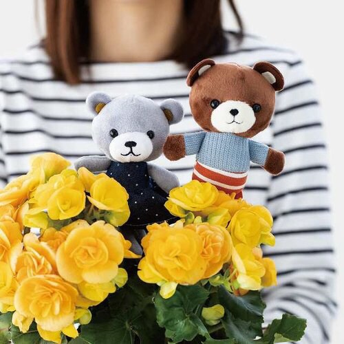 ラブリーマスコットフラワーピック8クマボーダー×2