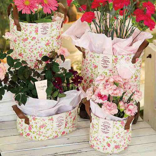 リトルフラワーオーバル布バスケット−S 10個