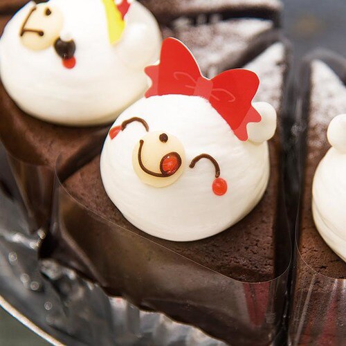 リボンケーキピック/レッド−2 100枚×3