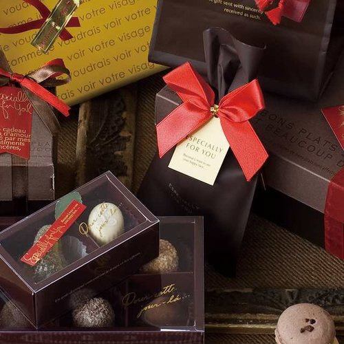 リボン付ワイヤータイ−レッド 10個×5