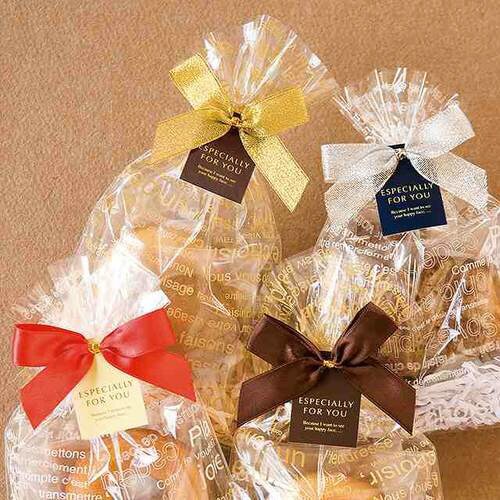 リボン付ワイヤータイ−レッド 10個×5