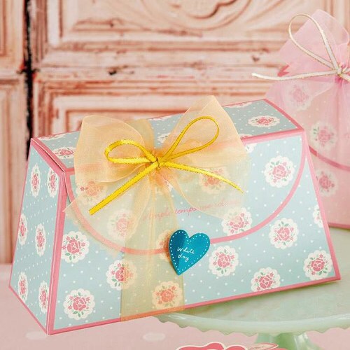 ローズドットブルーギフトボックス−L 20枚