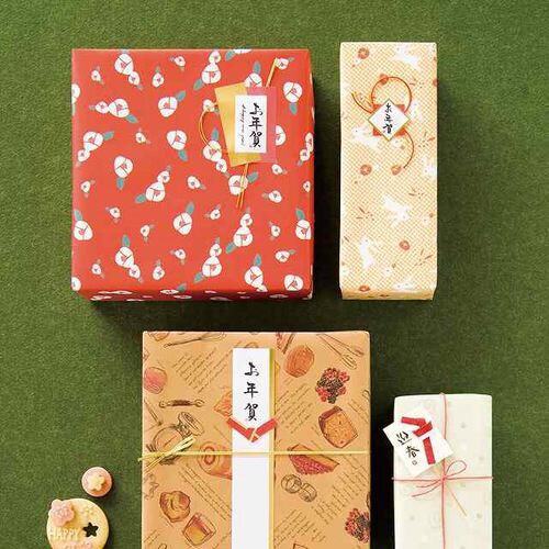 花うさぎ包装紙−2 50枚×2