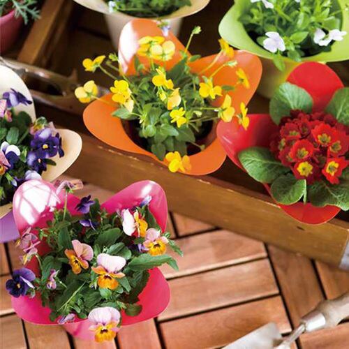 花型ポット/レッド−3 20個×5