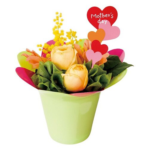 花型ポット/レッド−4 20個×5