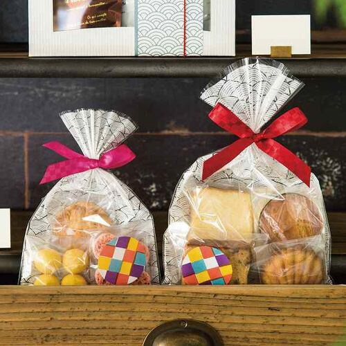 格子サテンリボン−2/ビビッドピンク 1巻×5