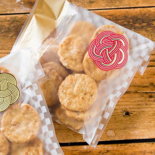 水引梅結びデザインシール−1 100枚×5