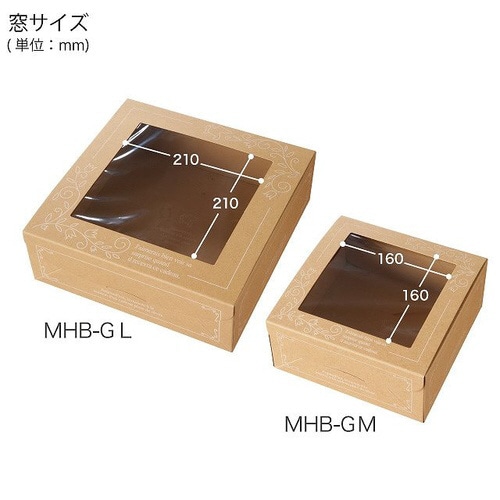 窓付ハピネスバードリースボックス−M 10枚