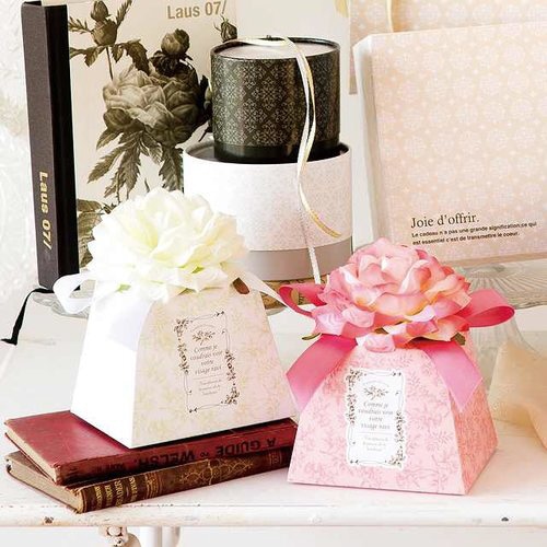 造花付フレグラントフラワーギフトBOX/ピンク−M