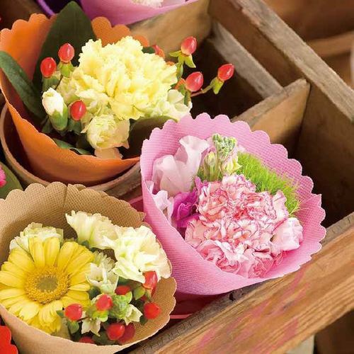 不織布ダイカットシートピンク−1 50枚×3